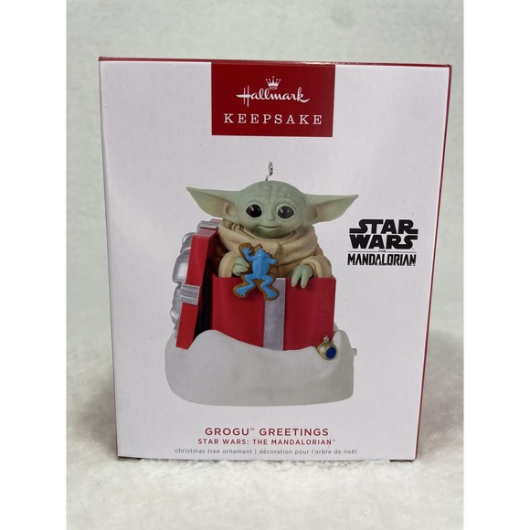 Hallmark Other - Hallmark Keepsake Grogu Greetings Star Wars Mandalorian Ornament NIB